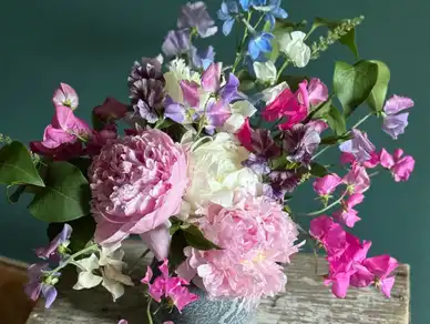 Vibrant bouquet of mixed flowers