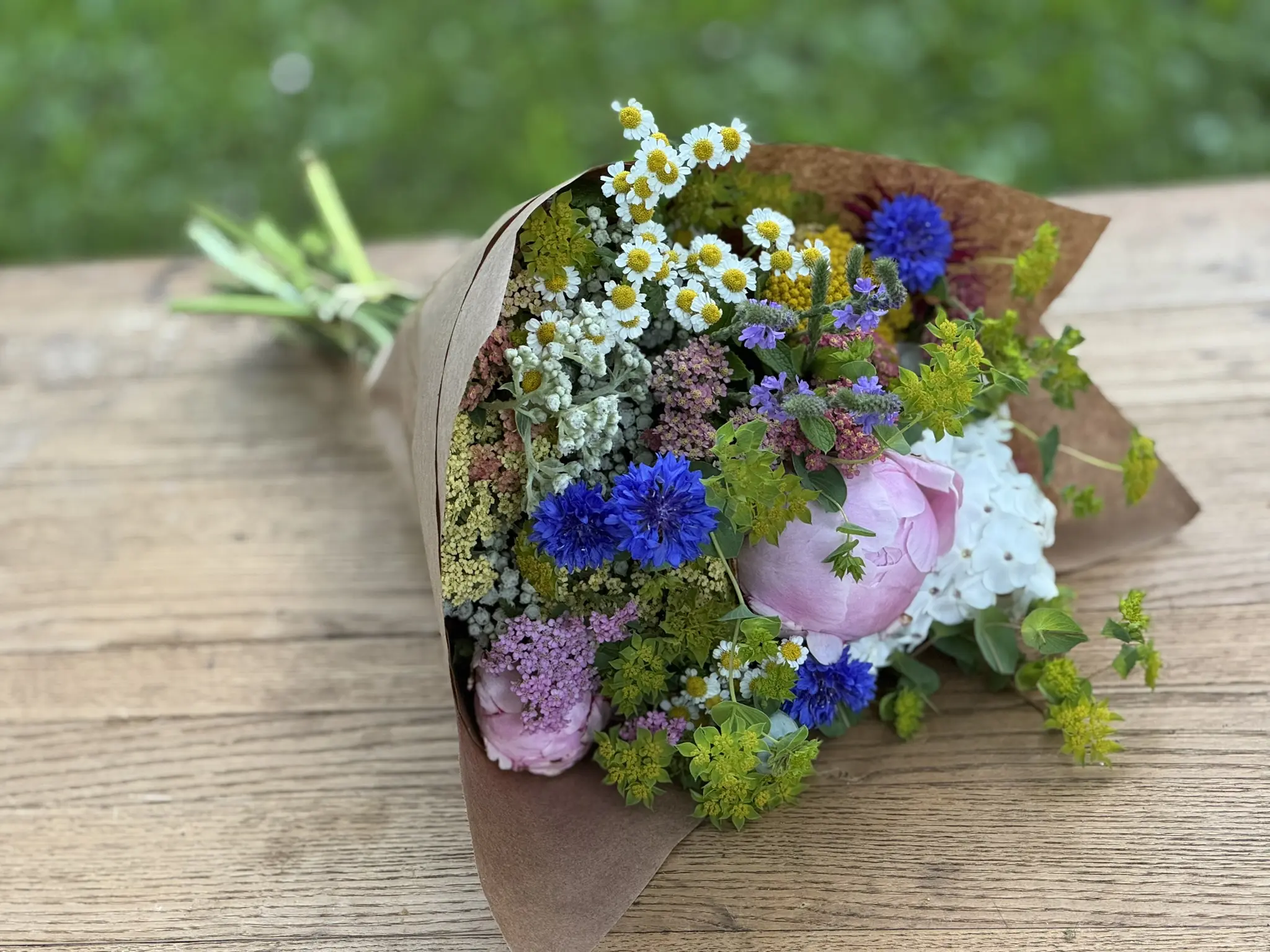 Illustrates flowers, nature's masterpiece in plain brown wrapping