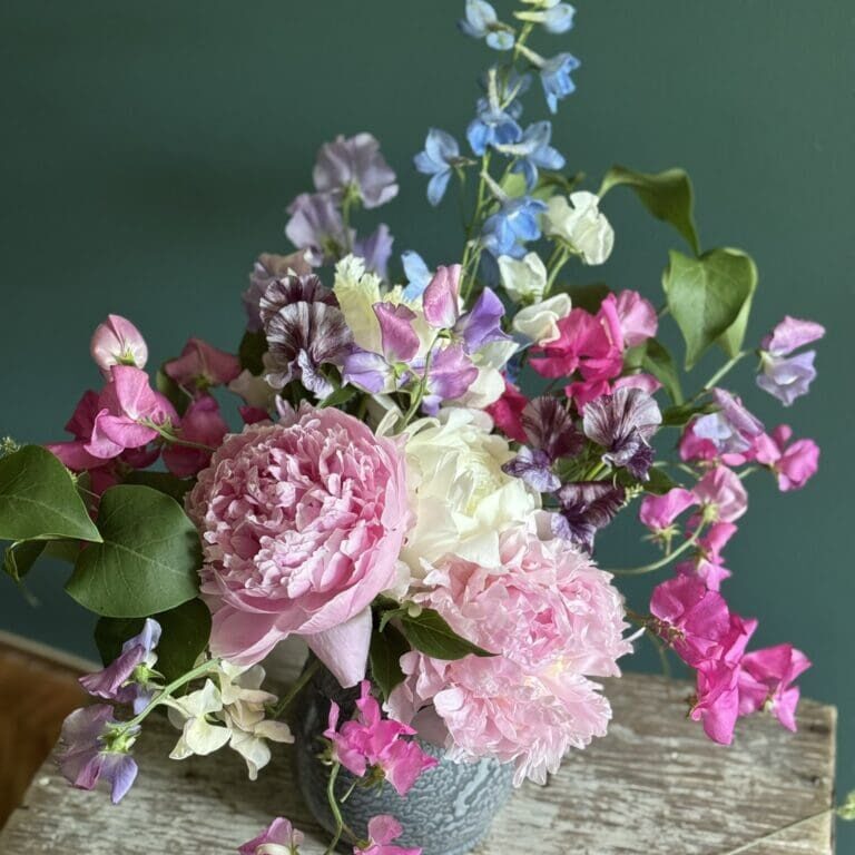 An arrangement of spring flowers